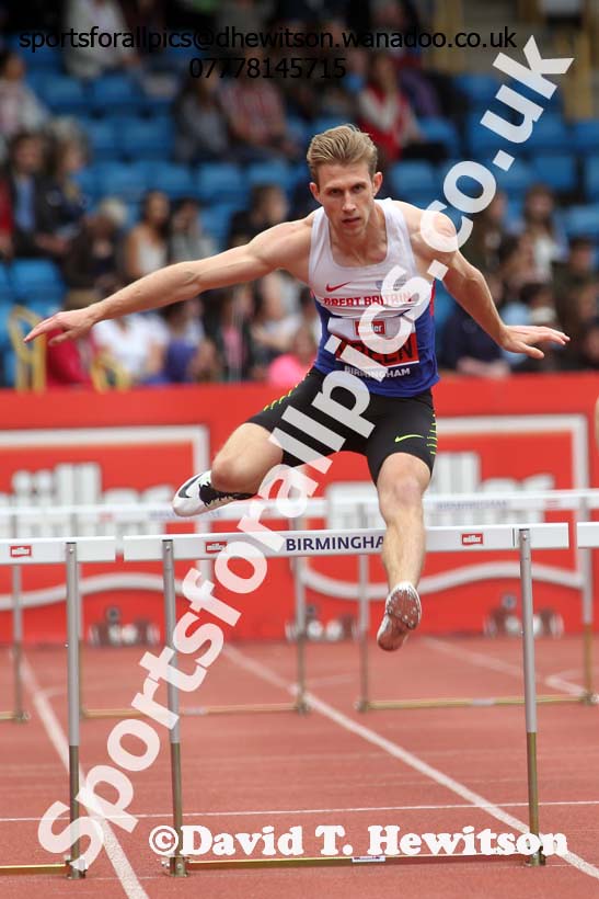 Mens 400 metres hurdles, British Championships, Birmingham. Photo: David T. Hewitson/Sports for All Pics